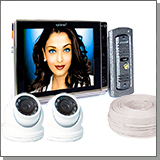 Комплект проводного видеодомофона Eplutus EP-2291 и две камеры KDM-6413G